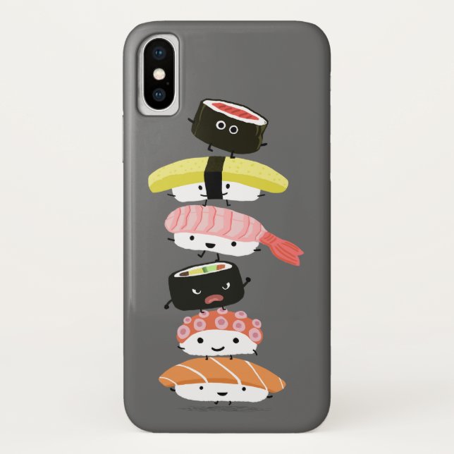 Sushi Tower - Kawaii Sushi and Sashimi Friends Case-Mate iPhone Case (Back)