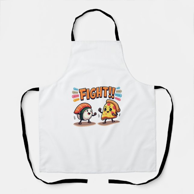 Sushi vs Pizza Apron (Front)