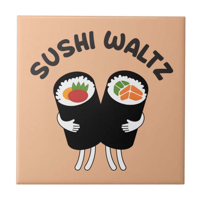 Sushi Waltz  Ceramic Tile (Front)