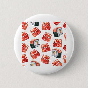 Sushi with salmon - Syake-maki 6 Cm Round Badge