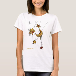 Suspended Crescent Moon and Stars T-Shirt