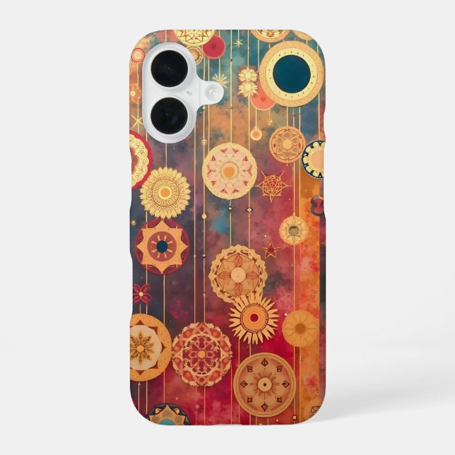 Suspended Gold iPhone 16 Case (Back)
