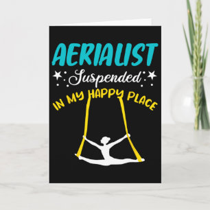 Suspended In My Happy Place Acrots Yoga Card