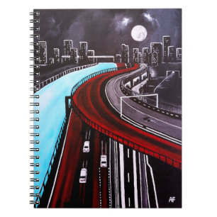 Suspended over the Blue Painting by Alfred Fox Notebook