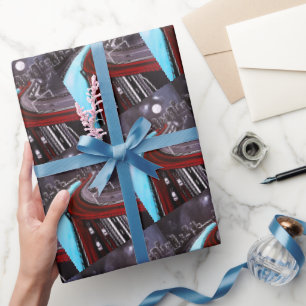 Suspended over the Blue Painting by Alfred Fox Wrapping Paper
