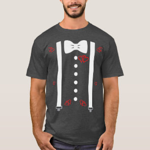 Suspenders And Bow Tie Costume Outfit for Day T-Shirt