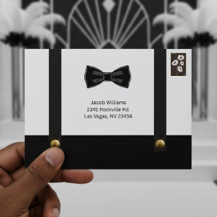 Suspenders & Bowtie Formal Envelope