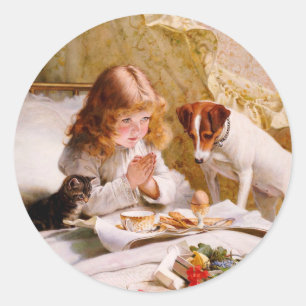 Suspense by Charles Burton Barber Classic Round Sticker