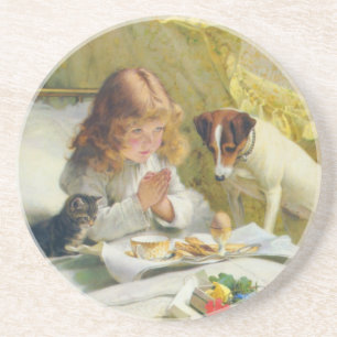 Suspense by Charles Burton Barber Coaster