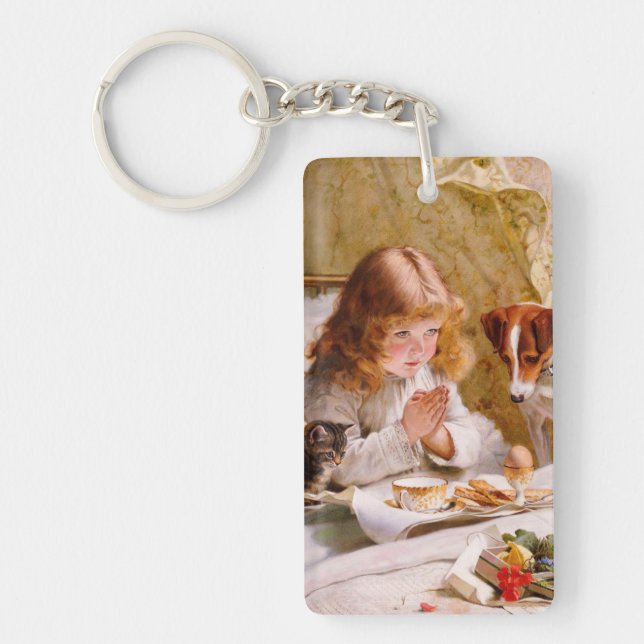 Suspense by Charles Burton Barber Key Ring (Front)
