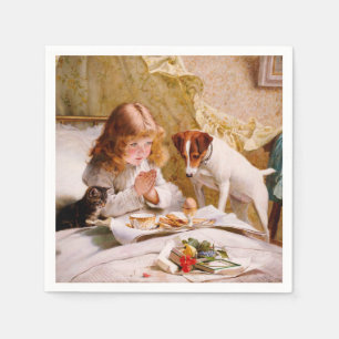 Suspense by Charles Burton Barber Napkin