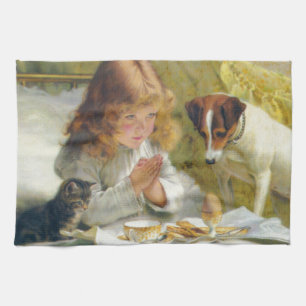 Suspense by Charles Burton Barber Tea Towel