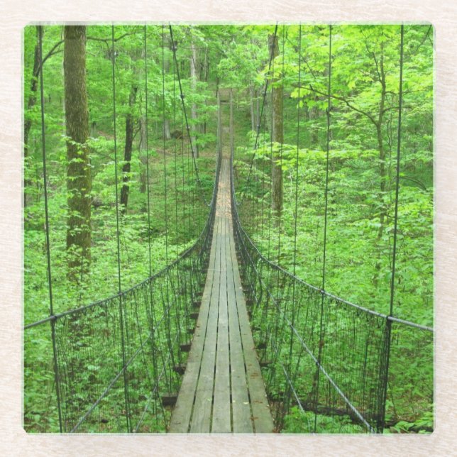 Suspension Bridge Glass Coaster (Front)