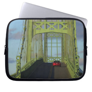 Suspension bridge onto Little Deer Isle Laptop Sleeve