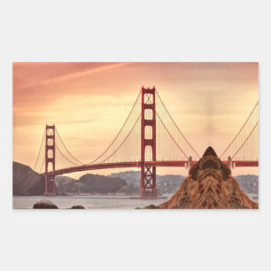 Suspension bridge rectangular sticker