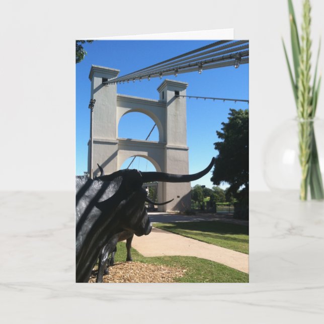 Suspension Bridge, Waco, TX Poster Card (Front)