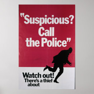 Suspicious Call The Police Poster