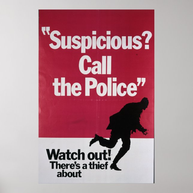 Suspicious Call The Police Poster (Front)