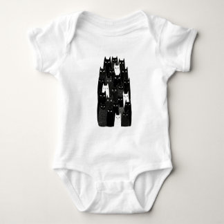 Suspicious Cat Patterns Artistic Aesthetic Gifts Baby Bodysuit