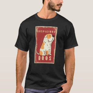  suspicious dog meme face funny T-Shirt