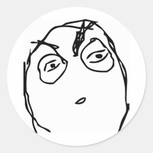 Suspicious Face Classic Round Sticker