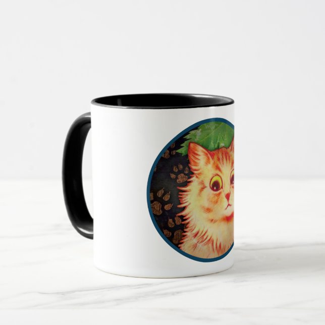 SUSPICIOUS KITTY COFFEE MUG (Front Left)
