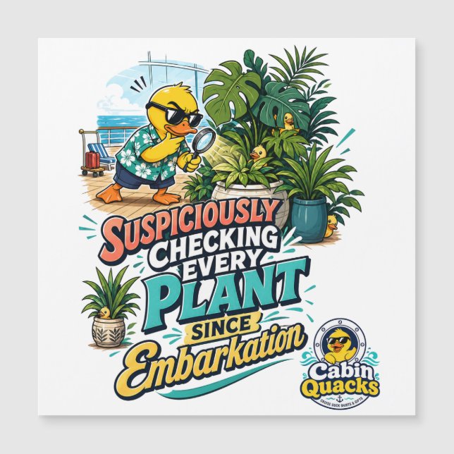 Suspiciously Checking Plants Duck Cruise (Front)