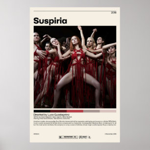 Suspiria  Luca Guadagnino Minimalist Movie Vintag Poster