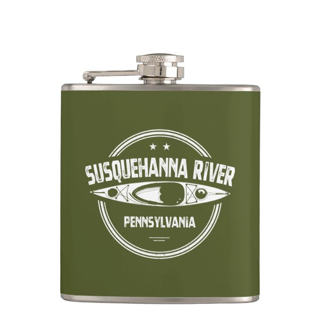Susquehanna River, Pennsylvania Hip Flask (Front)
