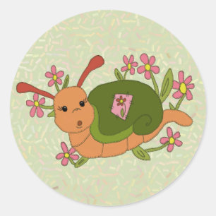 Süße Schnecke Classic Round Sticker