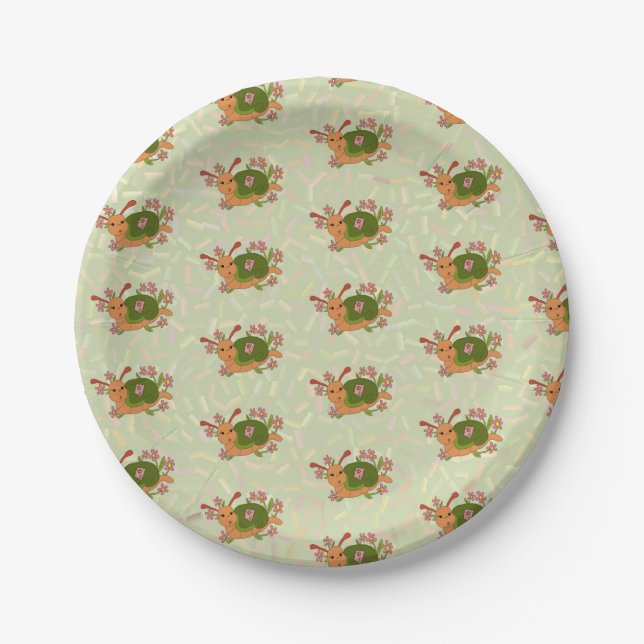 Süße Schnecke Paper Plate (Front)