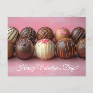 Süße Schokoladen Pralinen Valentinstag Postcard