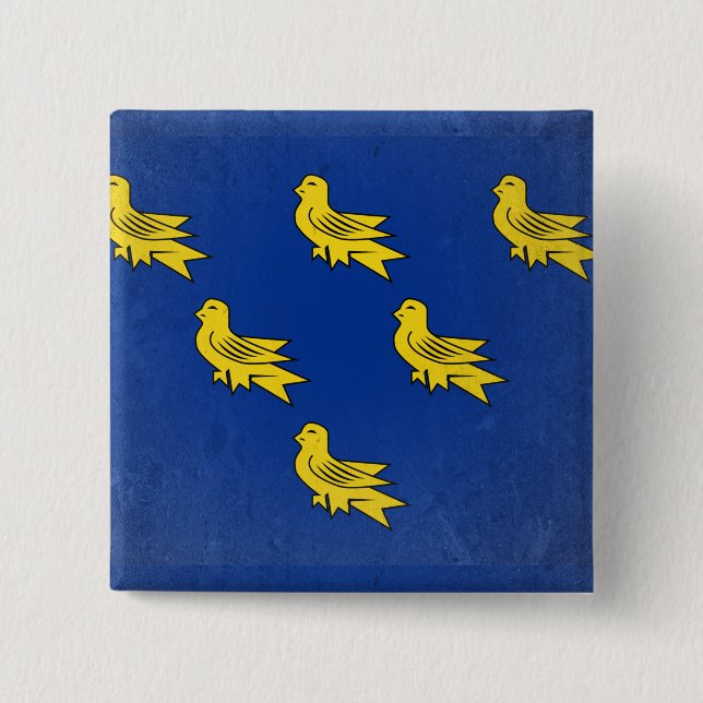 Sussex 15 Cm Square Badge (Front)