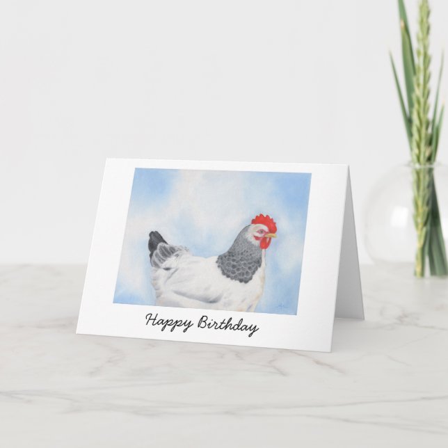 Sussex Chicken Birthday Card (Front)
