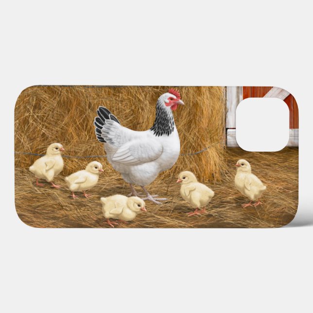 Sussex Chicken Mama Hen and Chicks Case-Mate iPhone Case (Back (Horizontal))