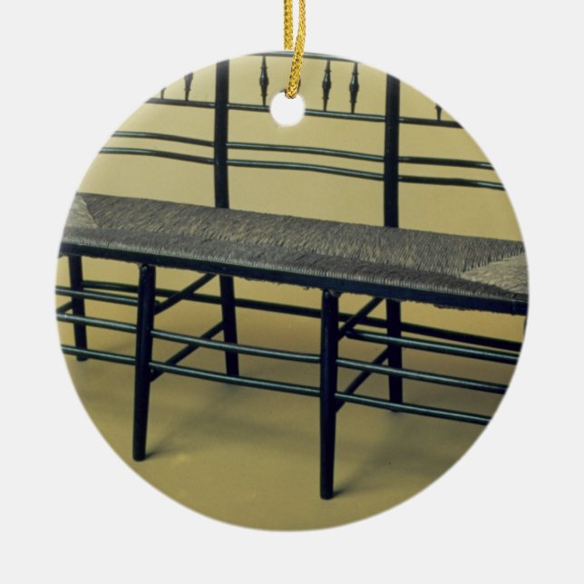 Sussex rush-seated chair (wood and rush) ceramic ornament (Front)