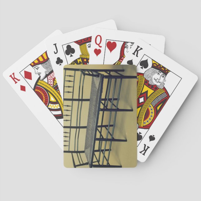 Sussex rush-seated chair (wood and rush) playing cards (Back)