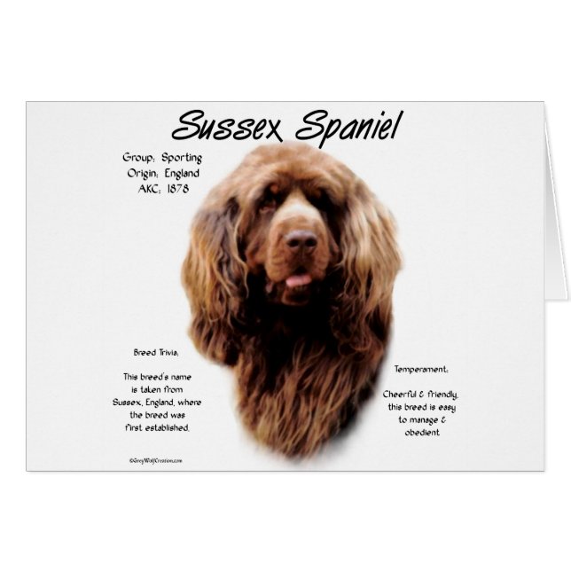 Sussex Spaniel History Design (Front Horizontal)