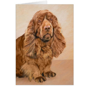 Sussex Spaniel Painting - Cute Original Dog Art