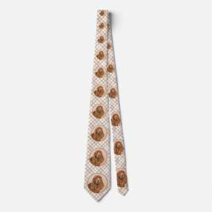 Sussex Spaniel Painting - Cute Original Dog Art Tie