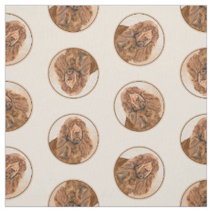 Sussex Spaniel Painting Cute Original Pet Dog Art Fabric