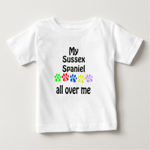 Sussex Spaniel Walks Design Baby T-Shirt
