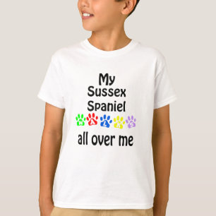 Sussex Spaniel Walks Design T-Shirt