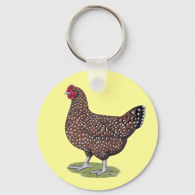 Sussex:  Speckled Hen Key Ring (Front)