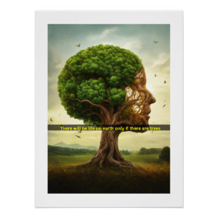"Sustain Life: Tree Poster with Inspiring Message"