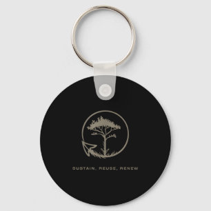 Sustain Reuse Renew Nature Lover Earth Day Key Ring