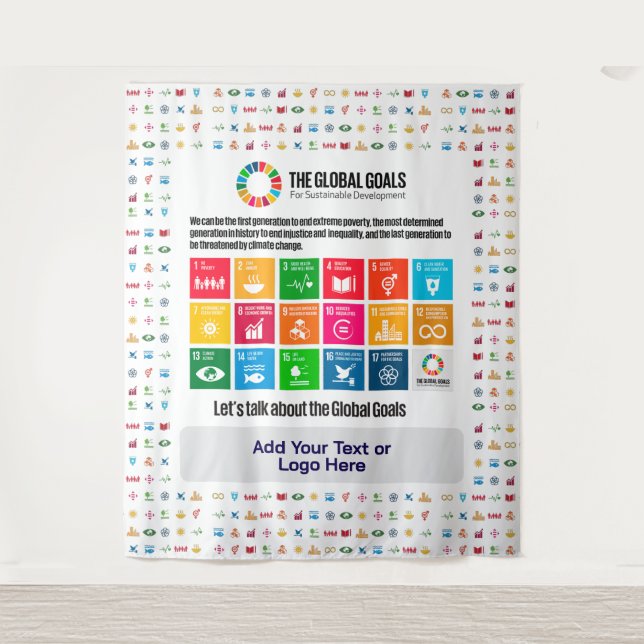 Sustainability Decor for Home Office Classroom Tapestry (Front)