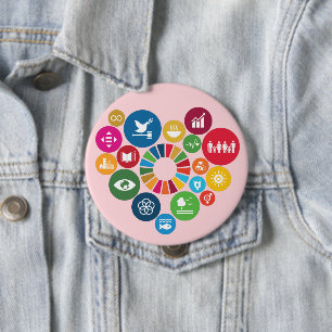 Sustainability Goals Advocacy Community Action 10 Cm Round Badge