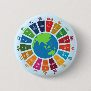Sustainability Goals Advocacy Community Action 6 Cm Round Badge