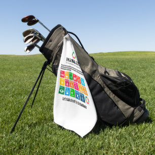 Sustainability Goals Motivational Keepsake Golf Towel